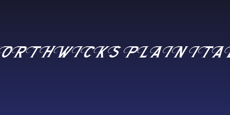 Morthwicks Plain Italic Social Header