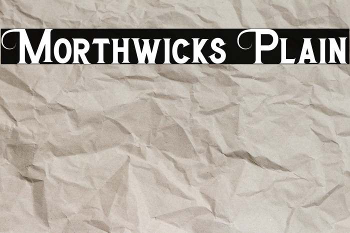 Morthwicks Plain Example 1