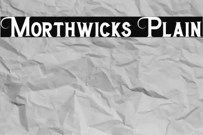 Morthwicks Plain Caratteri examples