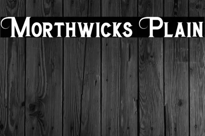 Morthwicks Plain Caratteri examples