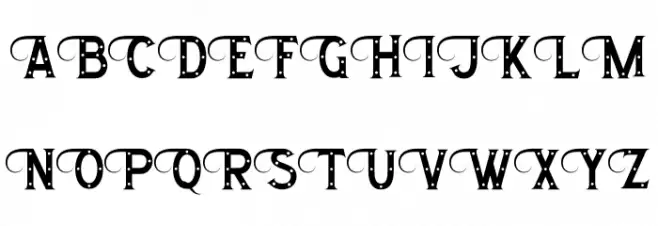 Morthwicks Font UPPERCASE