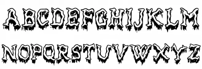 Mortified Drip Schriftart Groß