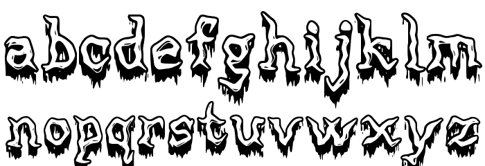 Mortified Drip Font LOWERCASE