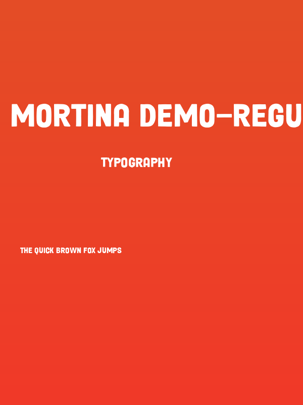 Mortina DEMO-Regular Poster