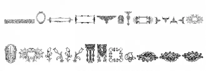 Mortised Ornaments Free Two Fonte MAIÚSCULAS