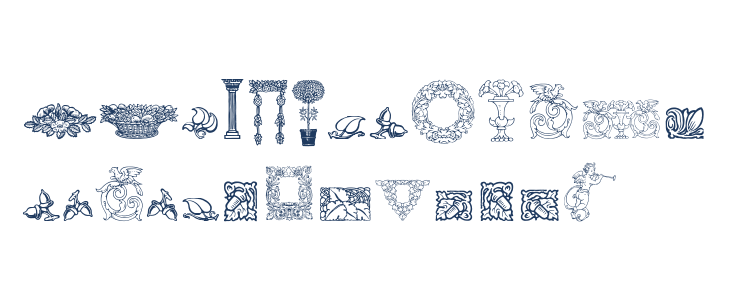 Mortised Ornaments Free Two Lowercase