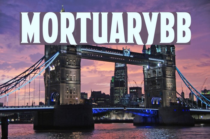 MortuaryBB Font examples