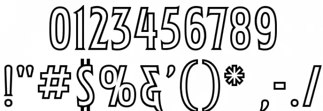 MortuaryDecoBB Font OTHER CHARS