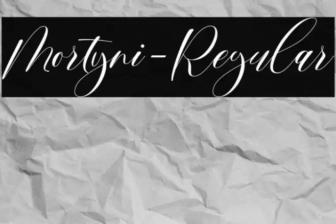 Mortyni-Regular Font examples