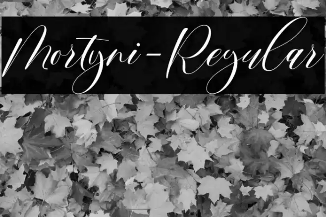 Mortyni-Regular Font examples