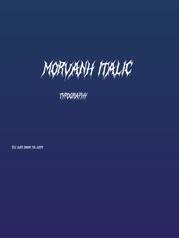 Morvanh Italic Poster