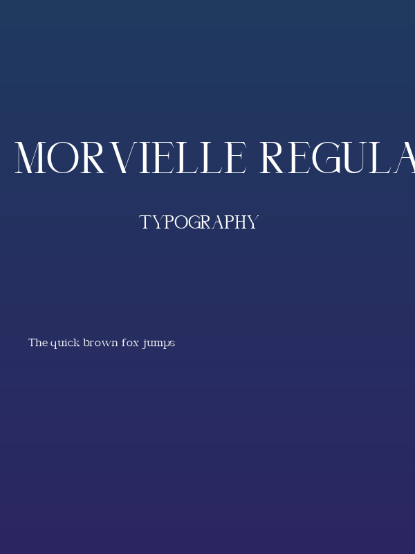 Morvielle Regular Poster