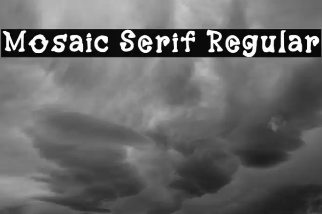 Mosaic Serif Regular Font examples