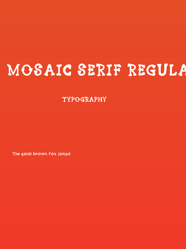 Mosaic Serif Regular Poster