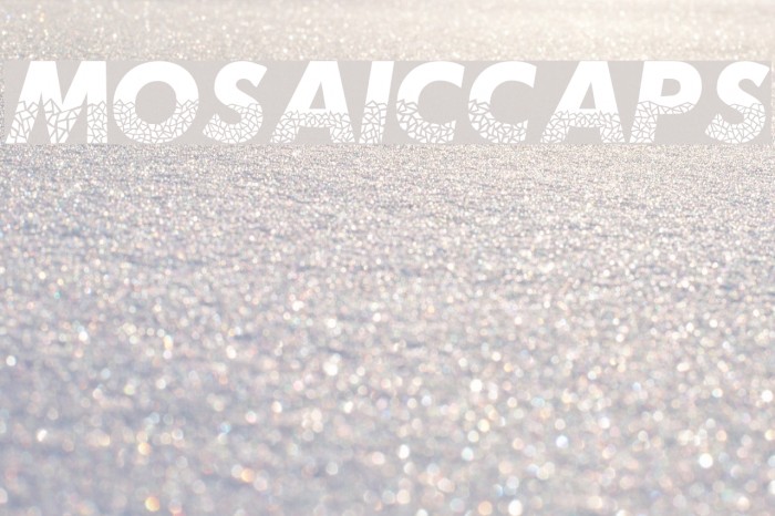 MosaicCaps Font examples