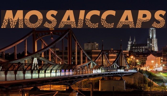 MosaicCaps Font examples