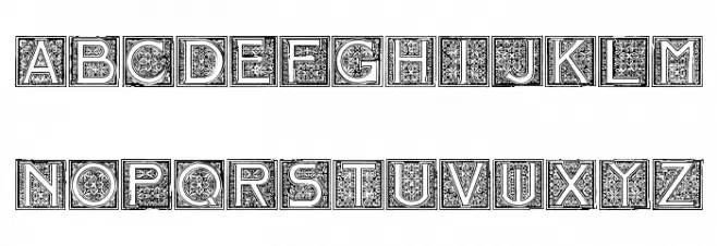 Mosaic_Initials Schriftart Groß
