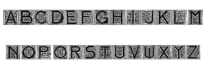 Mosaic_Initials Font LOWERCASE