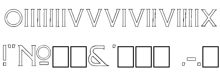 Mosaic_Outline Font OTHER CHARS
