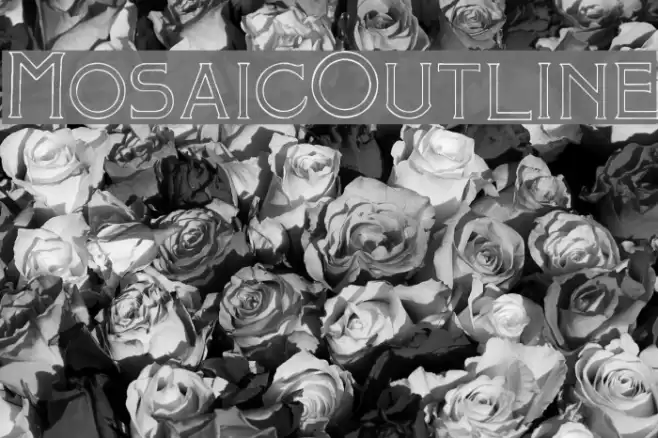 Mosaic_Outline Font examples