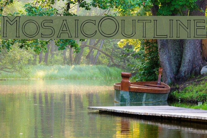Mosaic_Outline Font examples