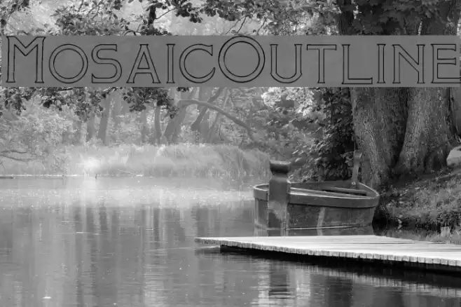 Mosaic_Outline Font examples