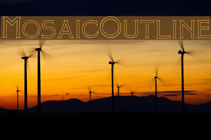 Mosaic_Outline Font examples
