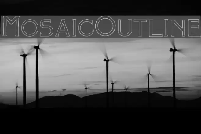 Mosaic_Outline Font examples