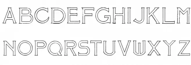 Mosaic_Outline Font Litere mici