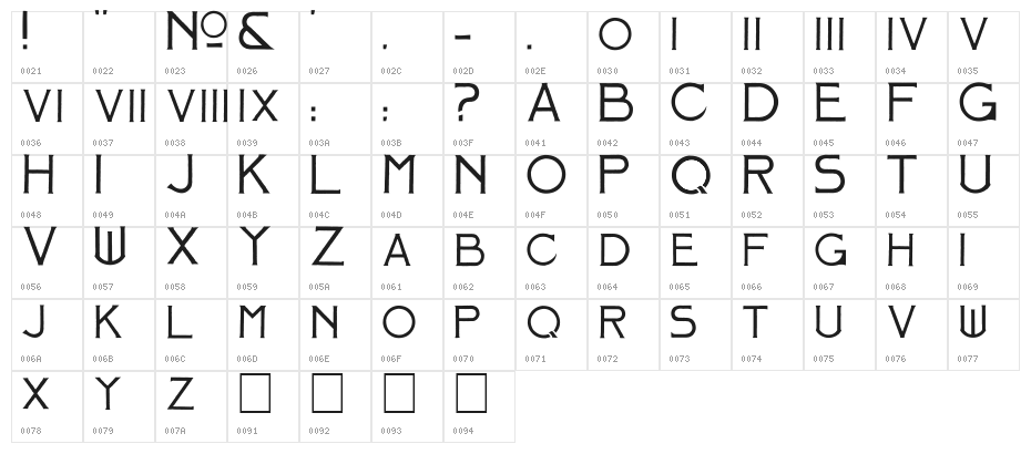 Mosaic_Solid Character Map