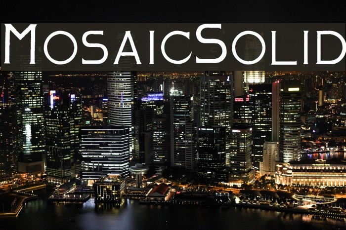 Mosaic_Solid Font examples