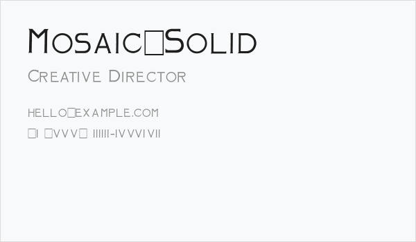 Mosaic_Solid Business Card