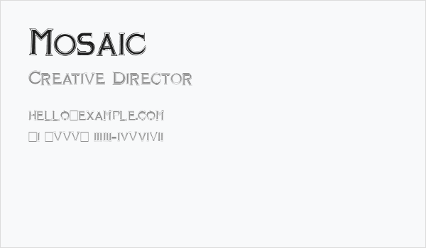 Mosaic Business Card