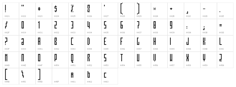 MosaicoTall Tall Character Map
