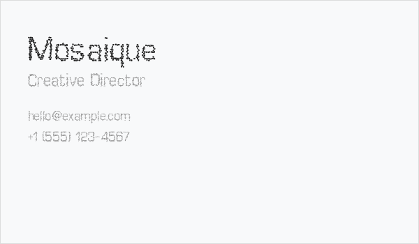Mosaique Business Card