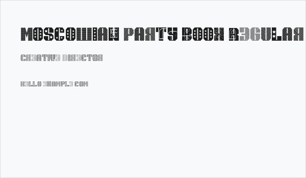 Moscowian Party Book Regular Business Card