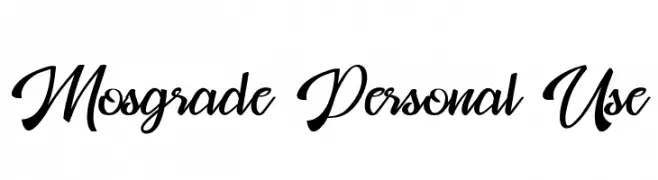 Mosgrade Personal Use  baixar fontes gratis