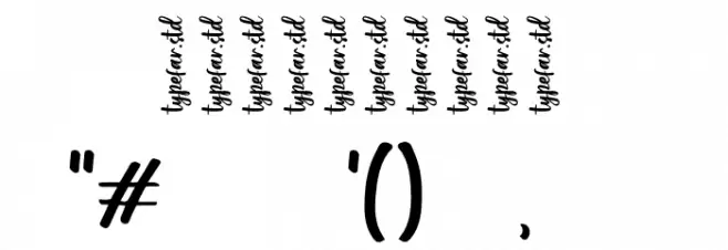 Moshinta Font OTHER CHARS