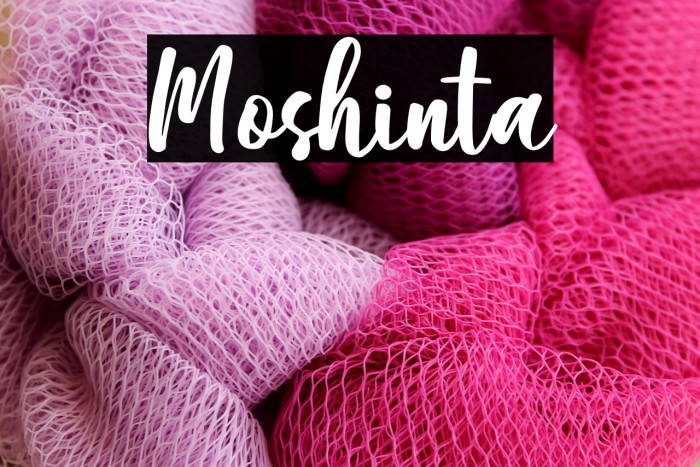 Moshinta Font examples