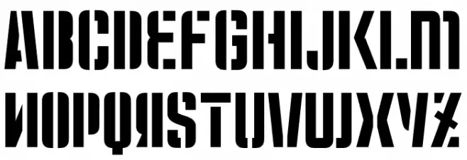 Moshka-Stencil フォント 大文字