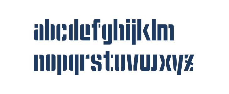 Moshka-Stencil Lowercase