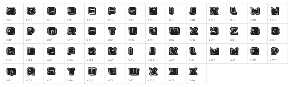 Moskva Regular Character Map