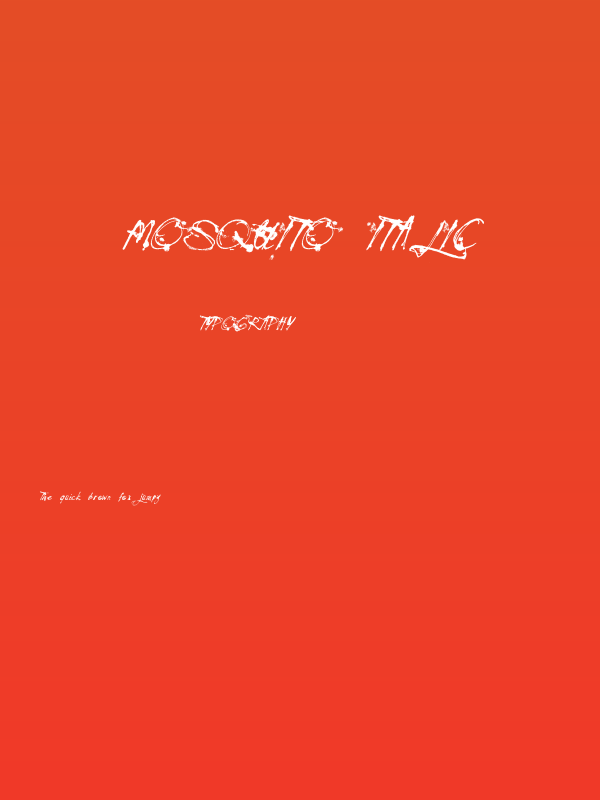 Mosquito Italic Poster