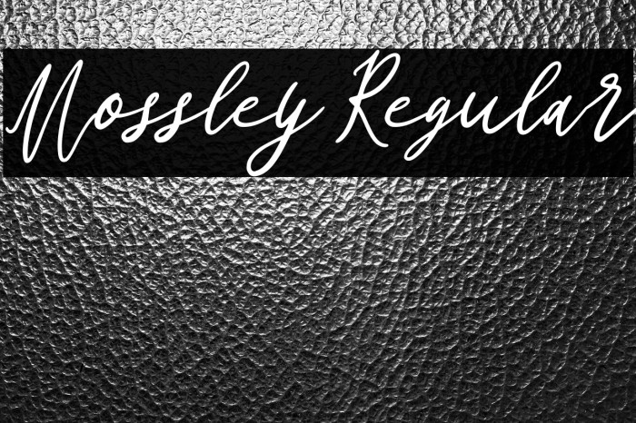 Mossley Regular Example 2