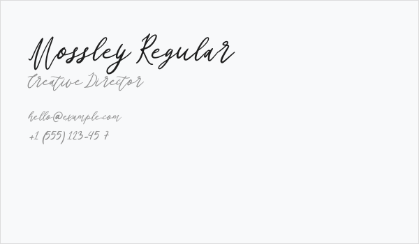 Mossley Regular Business Card