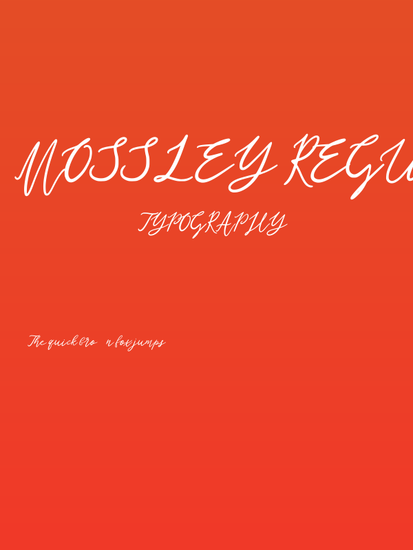 Mossley Regular Poster