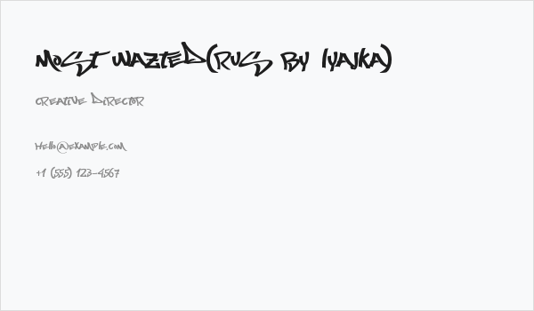 Most Wazted(RUS BY LYAJKA) Business Card