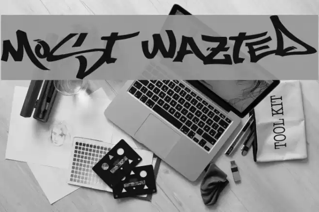 Most Wazted Font examples