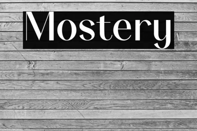 Mostery Font examples