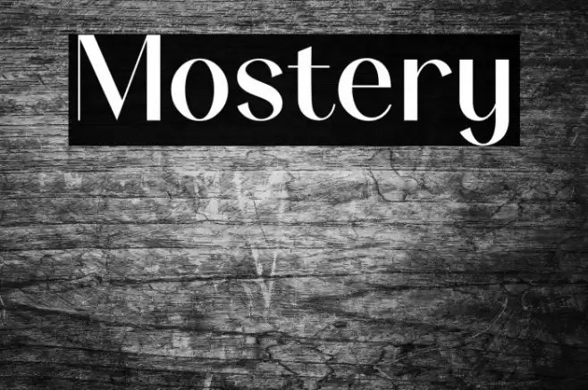 Mostery Font examples